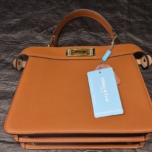 Tiffany & Fred Brown Leather Satchel